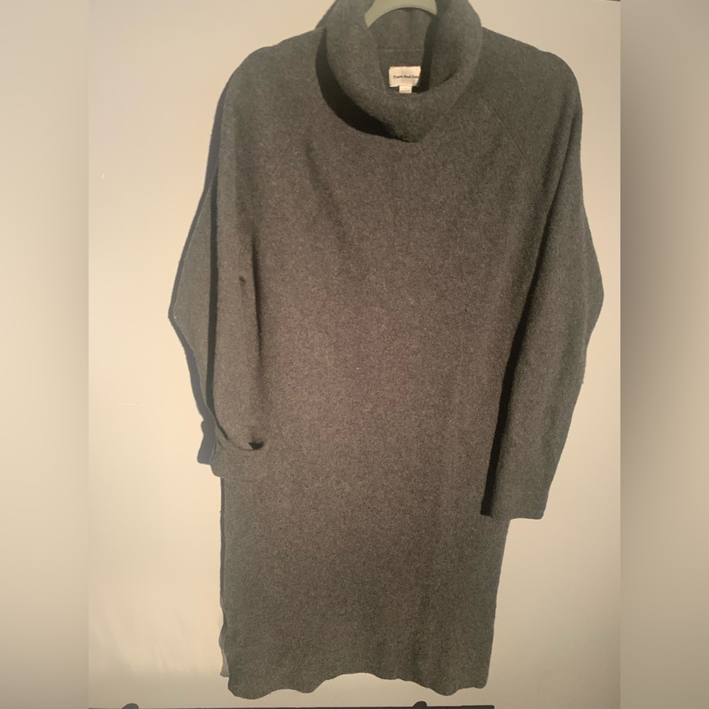 Merino wool turtleneck dress